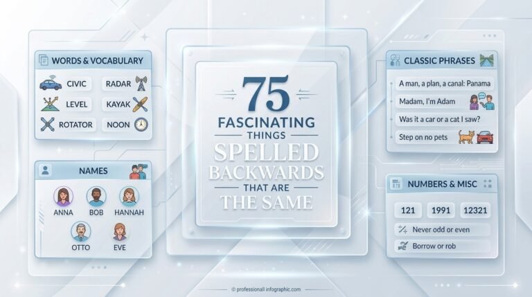 75 Fascinating Things Spelled Backwards That Are the Same