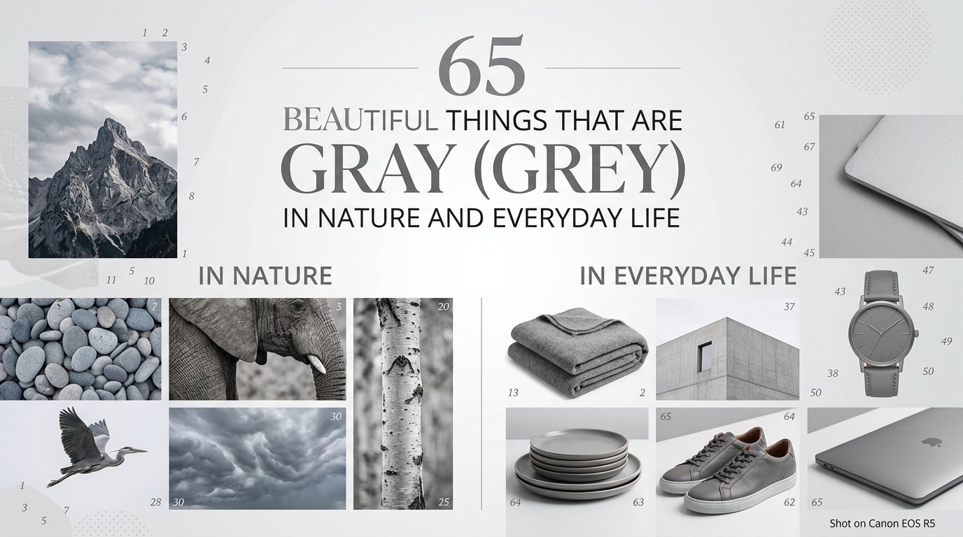 65 Beautiful Things That Are Gray (Grey) in Nature and Everyday Life