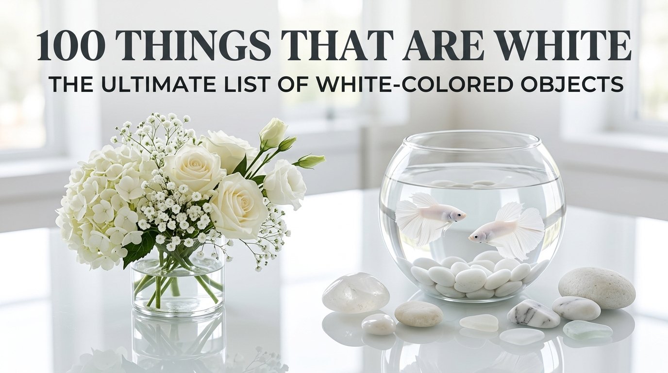 100 Things That Are White: The Ultimate List of White-Colored Objects