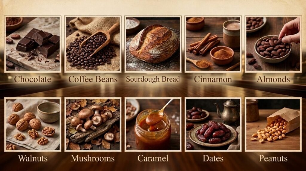 Brown food Examples