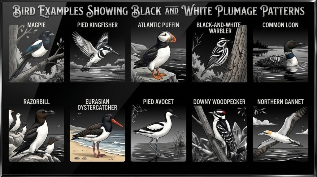 Black and White Birds