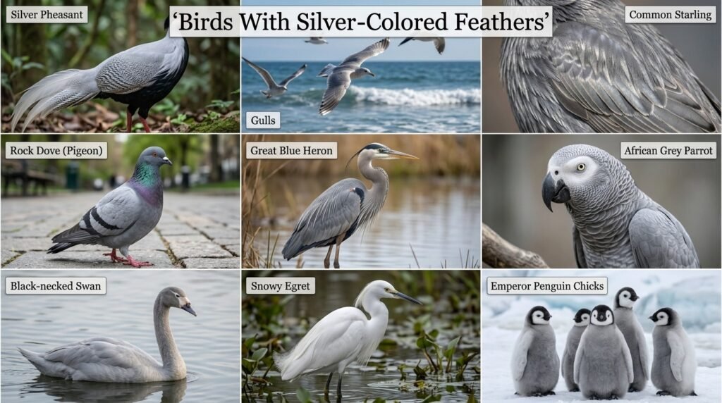 Birds That Are Silver in Coloring