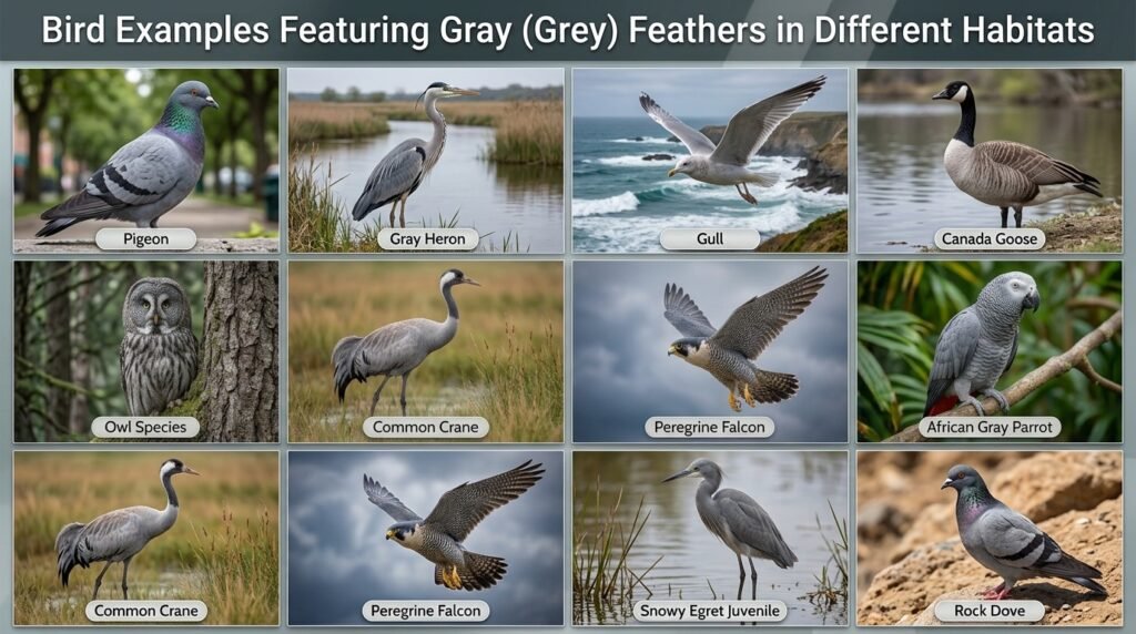 Birds With Gray (Grey) Coloring
