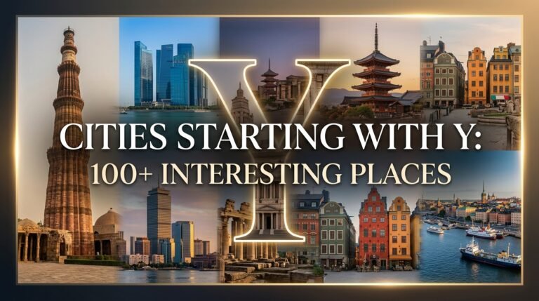 Cities Starting With Y: 100+ Interesting Places