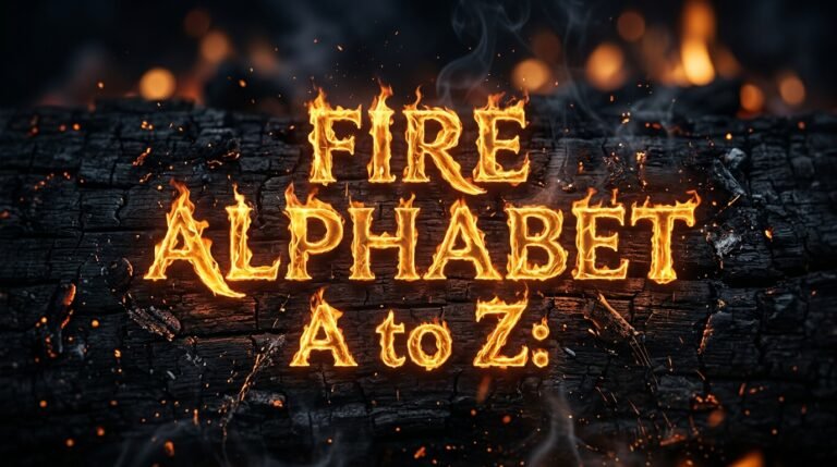 Fire Alphabet A to Z: Easy Fire Words for Every Letter