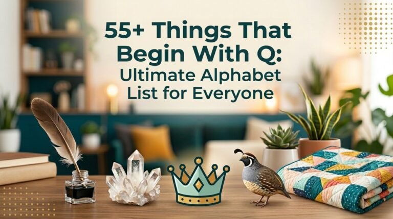 55+ Things That Begin With Q: Ultimate Alphabet List for Everyone
