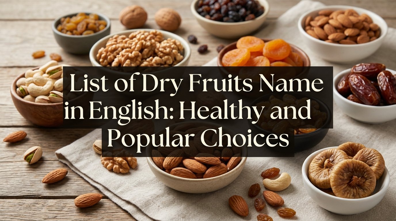 List of Dry Fruits Name in English: Healthy and Popular Choices