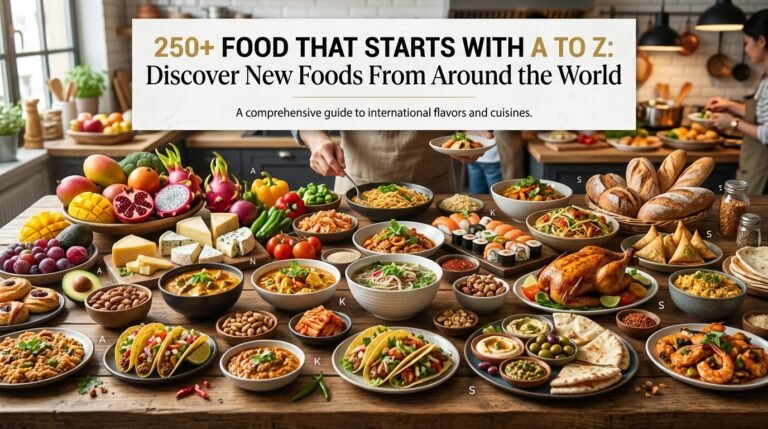 250+ Food That Starts With A to Z: Discover New Foods From Around the World