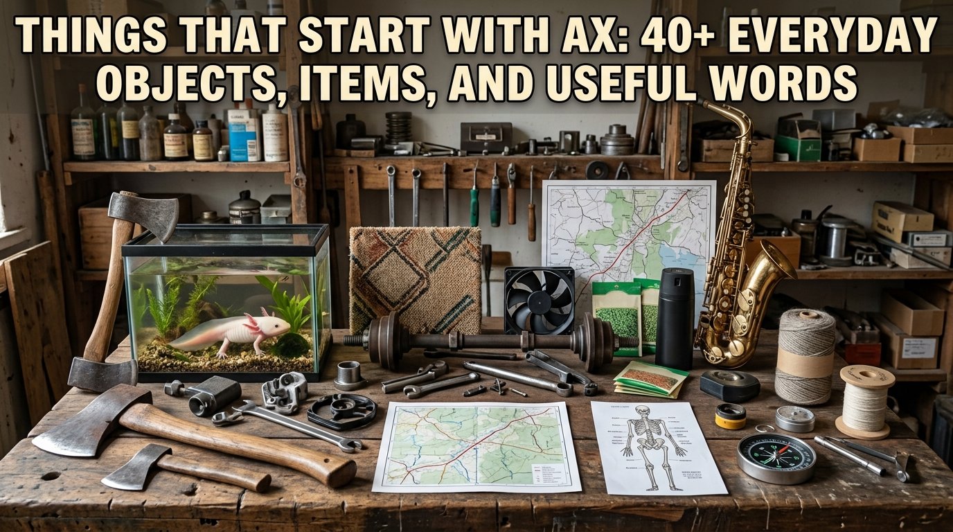 Things That Start With AX: 40+ Everyday Objects, Items, and Useful Words