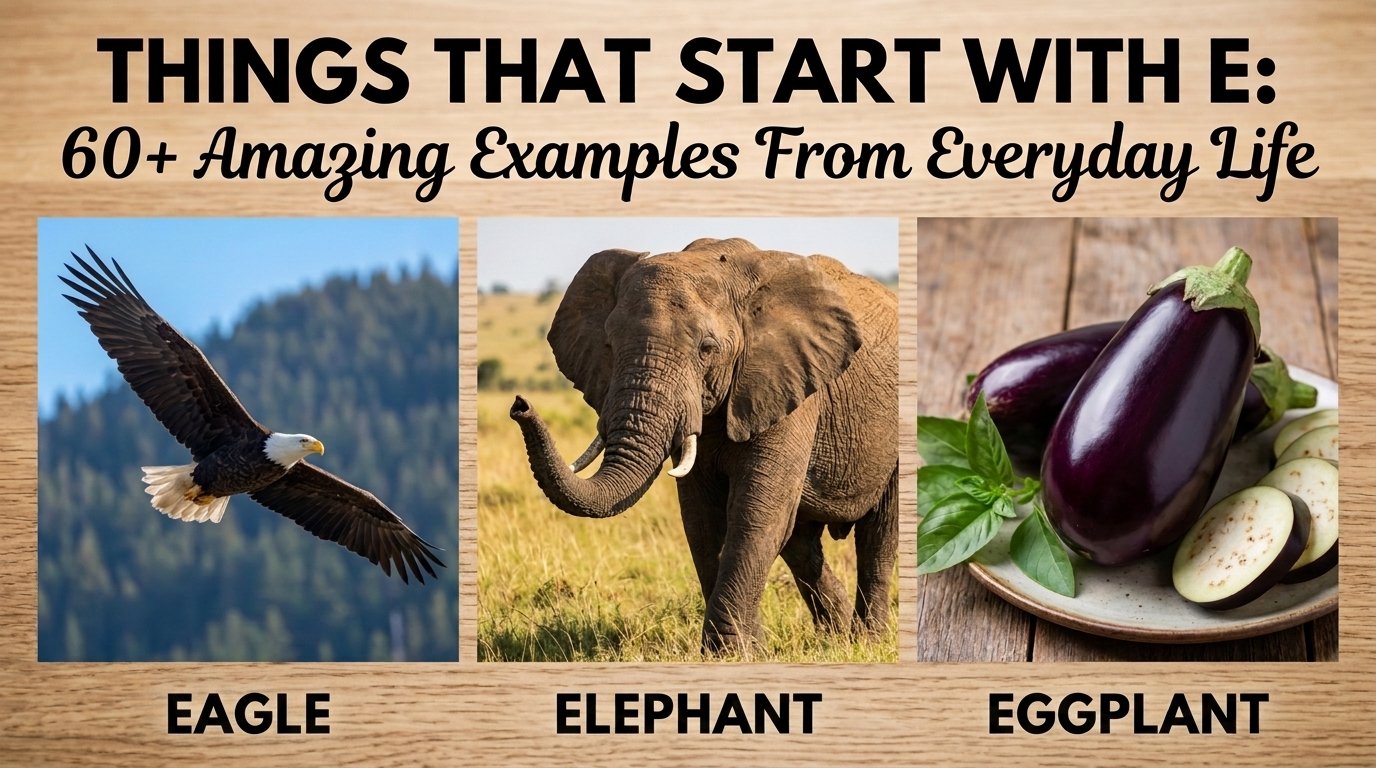 Things That Start With E: 60+ Amazing Examples From Everyday Life