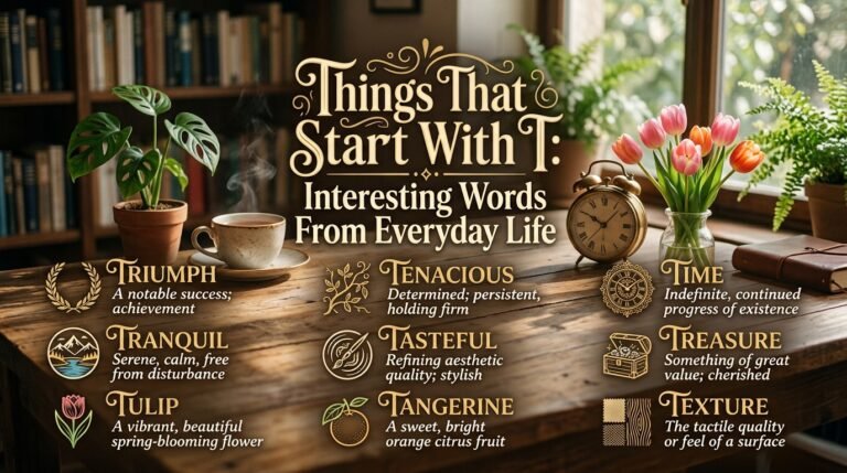 Things That Start With T: Interesting Words From Everyday Life