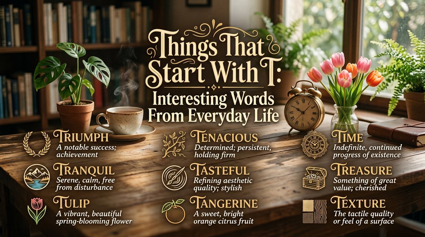 Things That Start With T: Interesting Words From Everyday Life