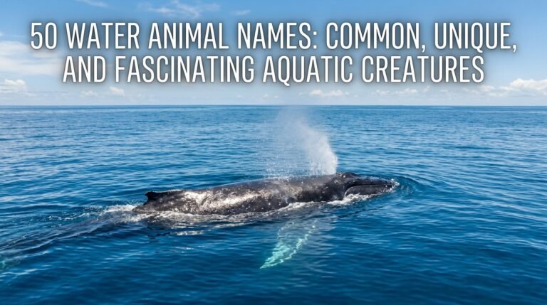 50 Water Animal Names: Common, Unique, and Fascinating Aquatic Creatures