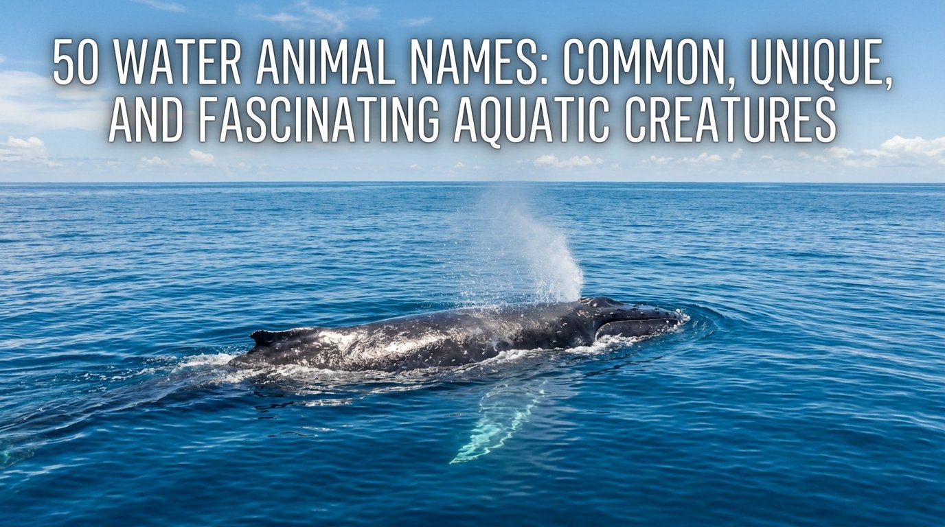 50 Water Animal Names: Common, Unique, and Fascinating Aquatic Creatures