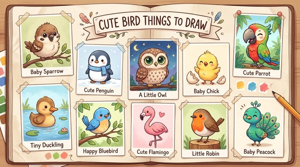 Cute Bird Things to Draw