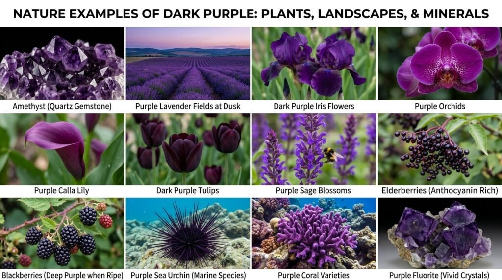 Things That Are Dark Purple: Examples in Nature
