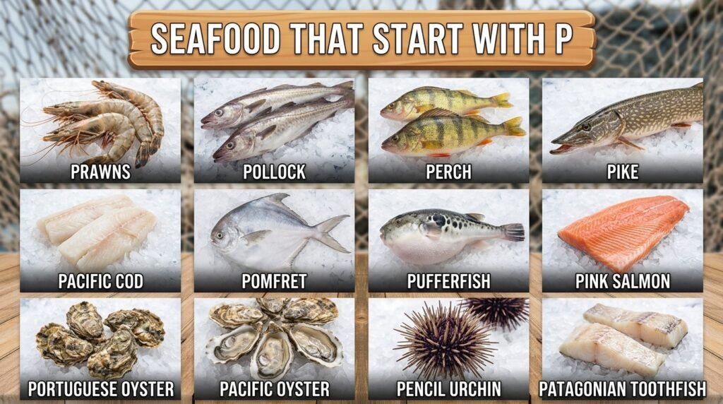 Seafood That Start With P