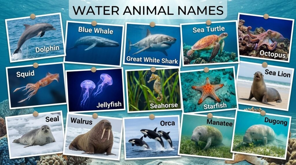 Water Animal Names