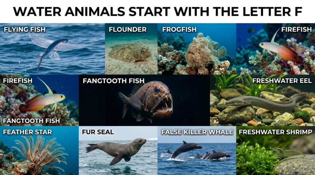 Water Animals Start With the Letter F