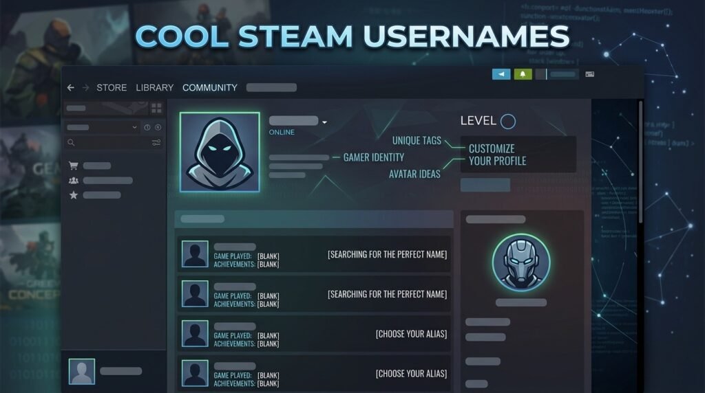 6. Cool Steam usernames