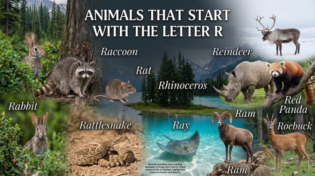 Animals that start with the letter R