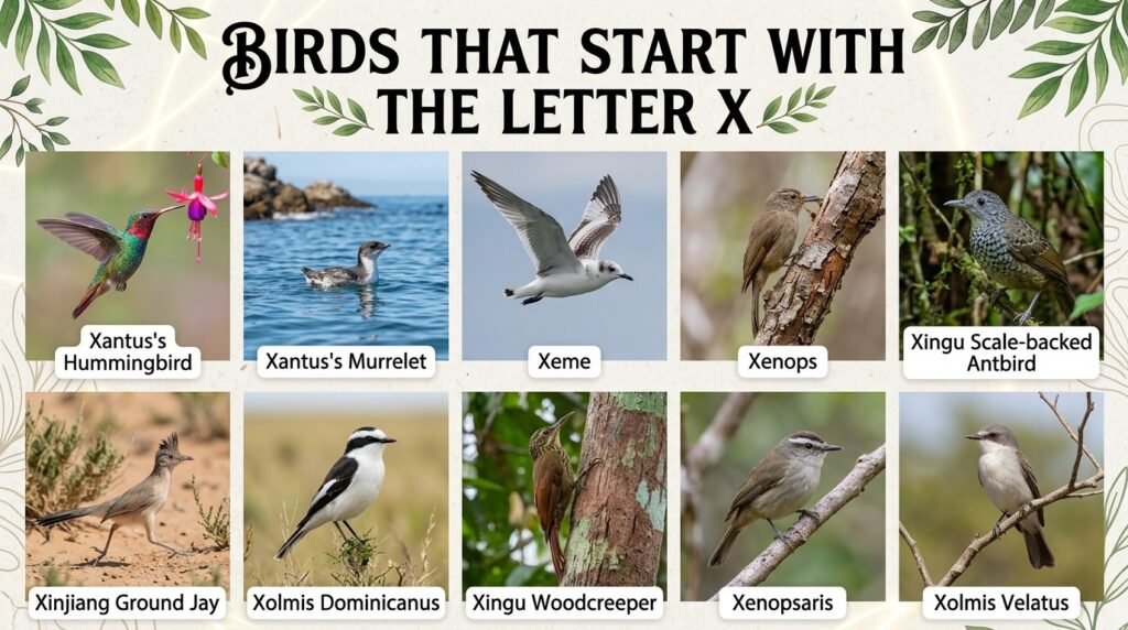 Birds That Start With the Letter X