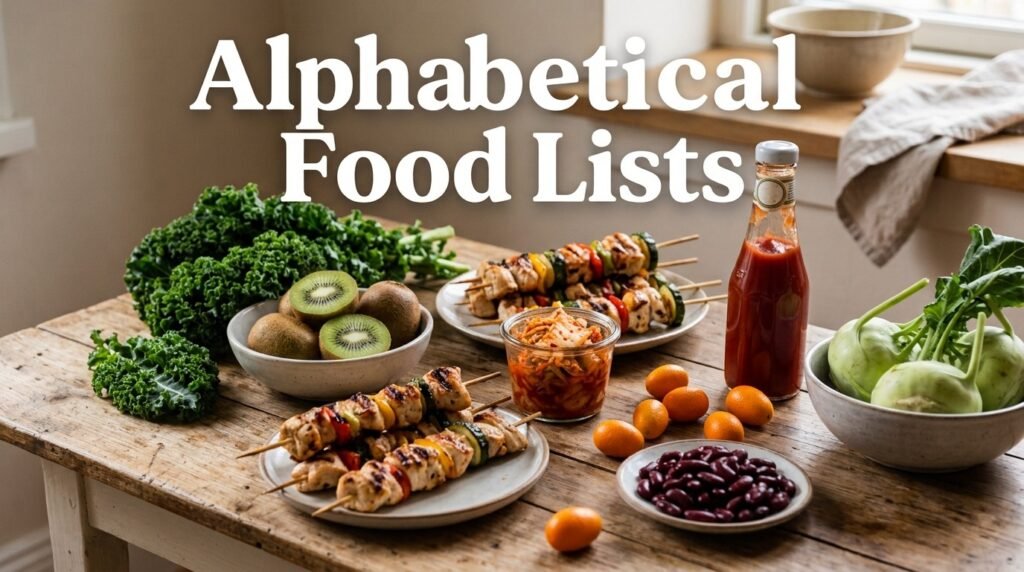 What Are Alphabetical Food Lists?