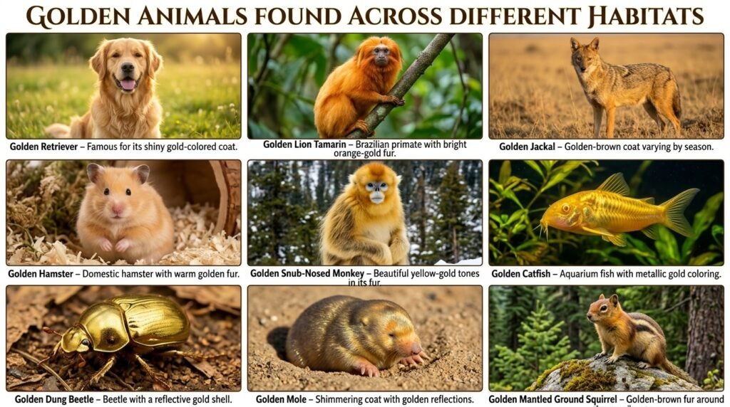 Animals With Golden Appearance