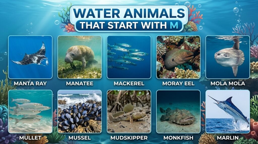 Water Animals That Starts With M