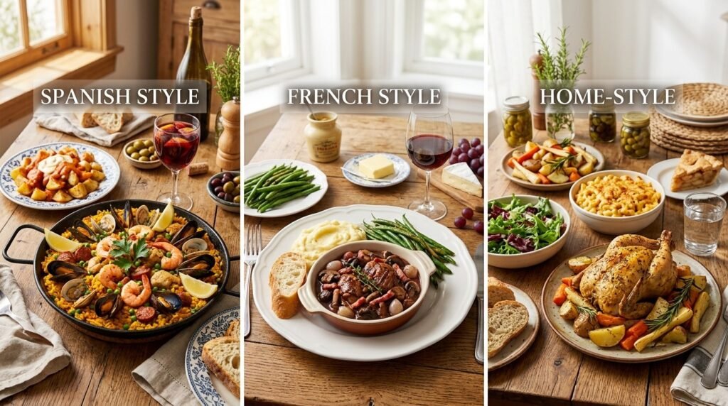 Comparing Styles: Spanish, French, and Home-Style
