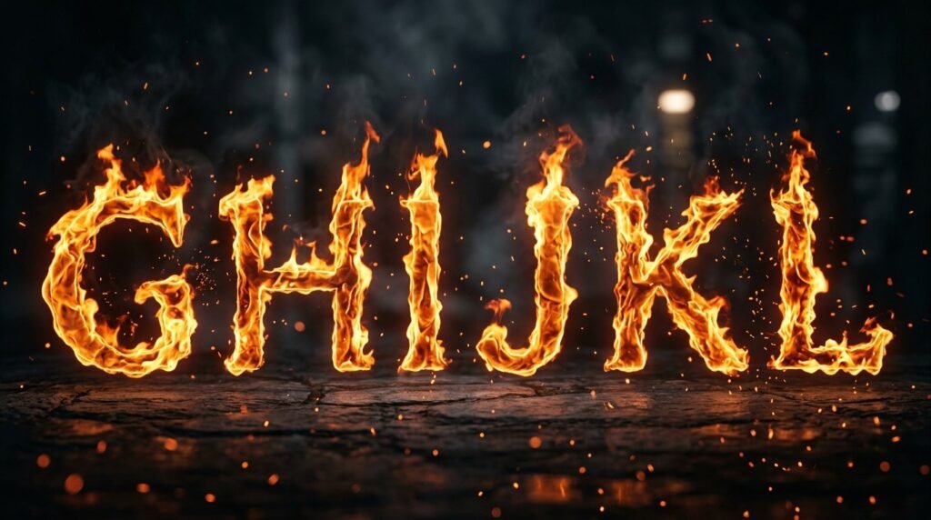 Fire Alphabet G to L