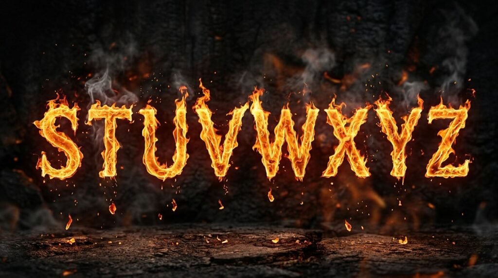 Fire Alphabet S to Z