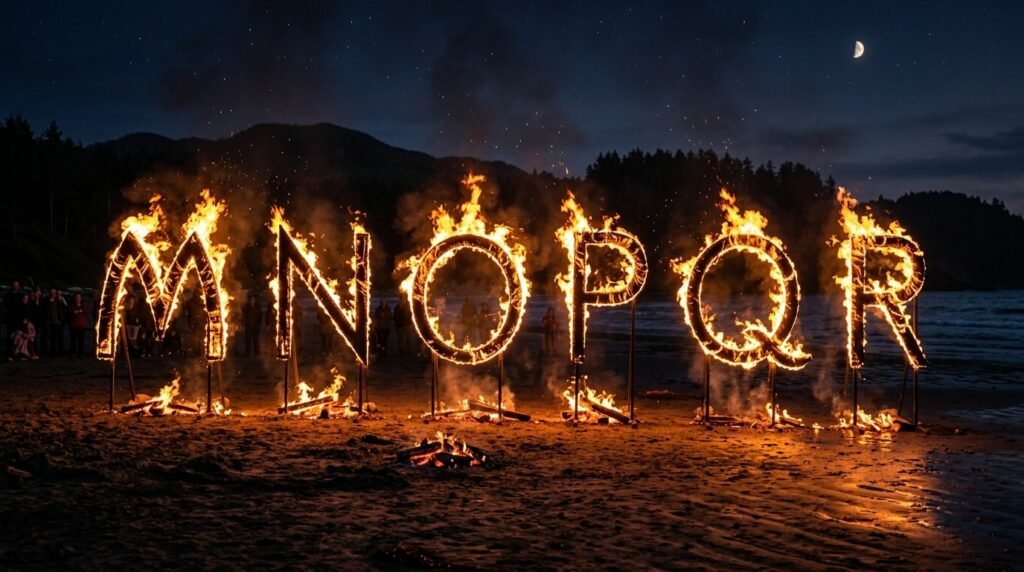 Fire Alphabet M to R