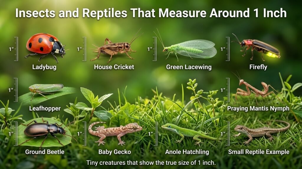Insects and Reptiles That Measure Around 1 Inch