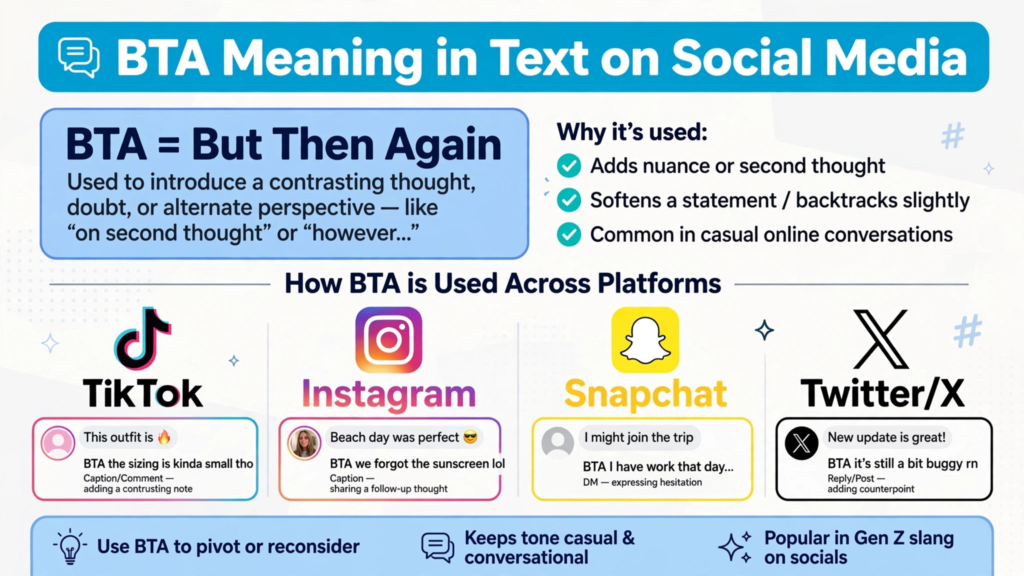 BTA Meaning in Text on Social Media