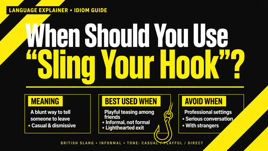 When Should You Use “Sling Your Hook”?