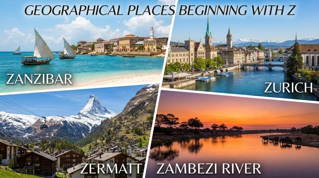 Other World Places Starting With Z