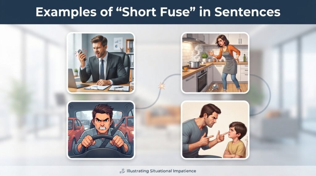 Examples of "Short Fuse" in Sentences