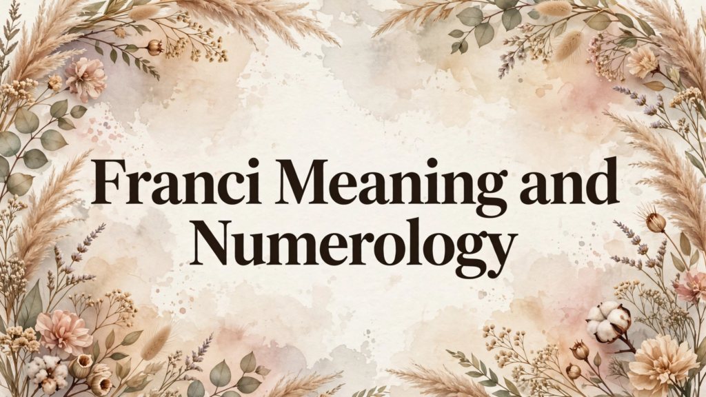 Franci Meaning and Numerology