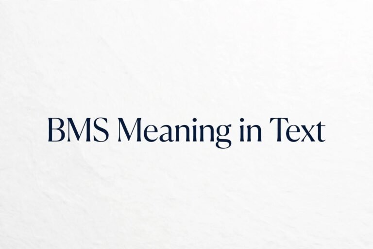 What Is the BMS Meaning in Text? A Simple Explanation