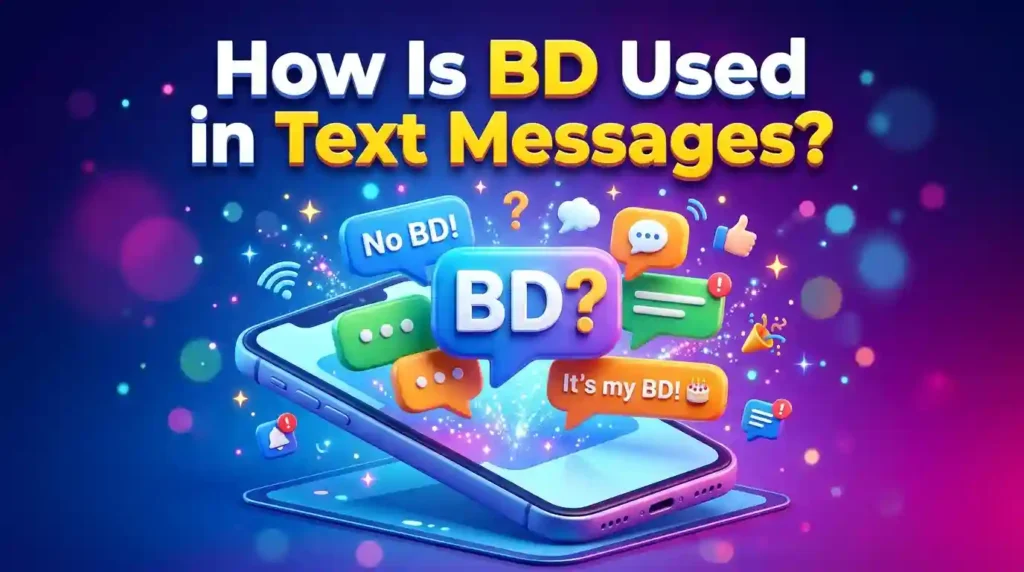 How Is BD Used in Text Messages?