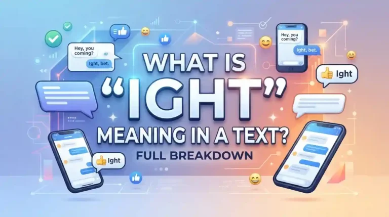 What is " ight meaning in text? Full Breakdown