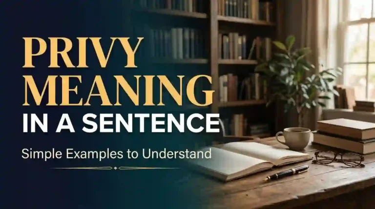 Privy Meaning in a Sentence: Simple Examples to Understand