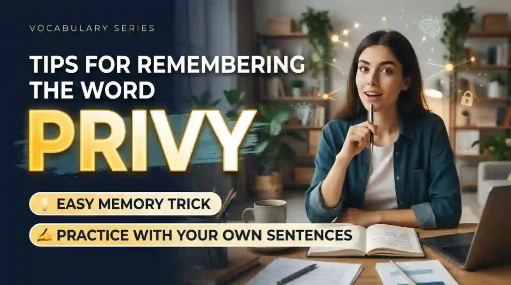 Tips for Remembering the Word Privy